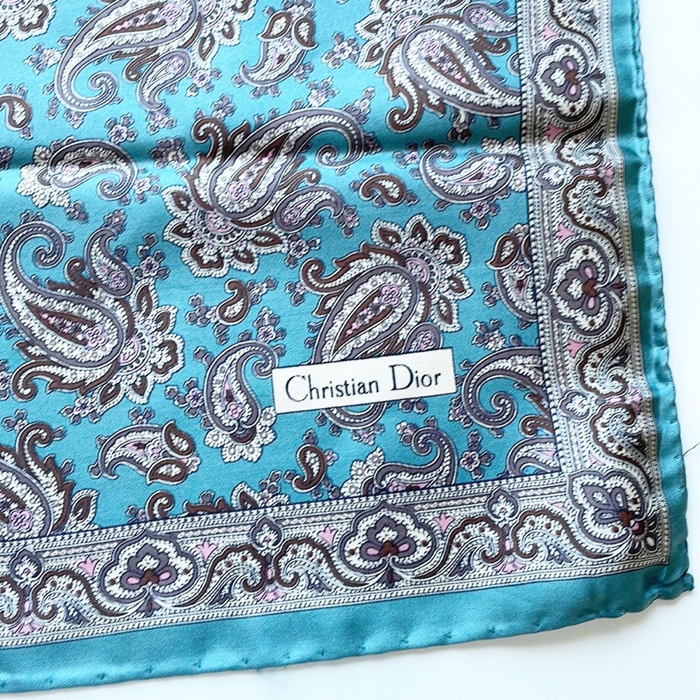 Christian Dior Silk Handkerchief Made In Italy - Picture 13 of 14